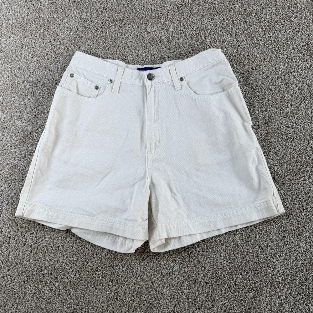 Vintage 90s Susquehanna Blues Shorts Womens 12 White Mom High Rise Twill Casual